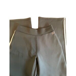 Calia by Carrie Underwood Wide‎ Leg Track Pants  Black with White Side Seams Sm.